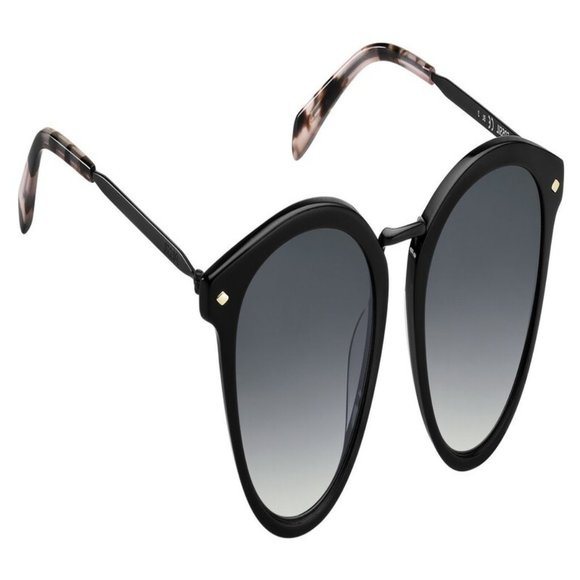 FOSSIL OVAL Women BLACK Sunglasses Acetate Frame